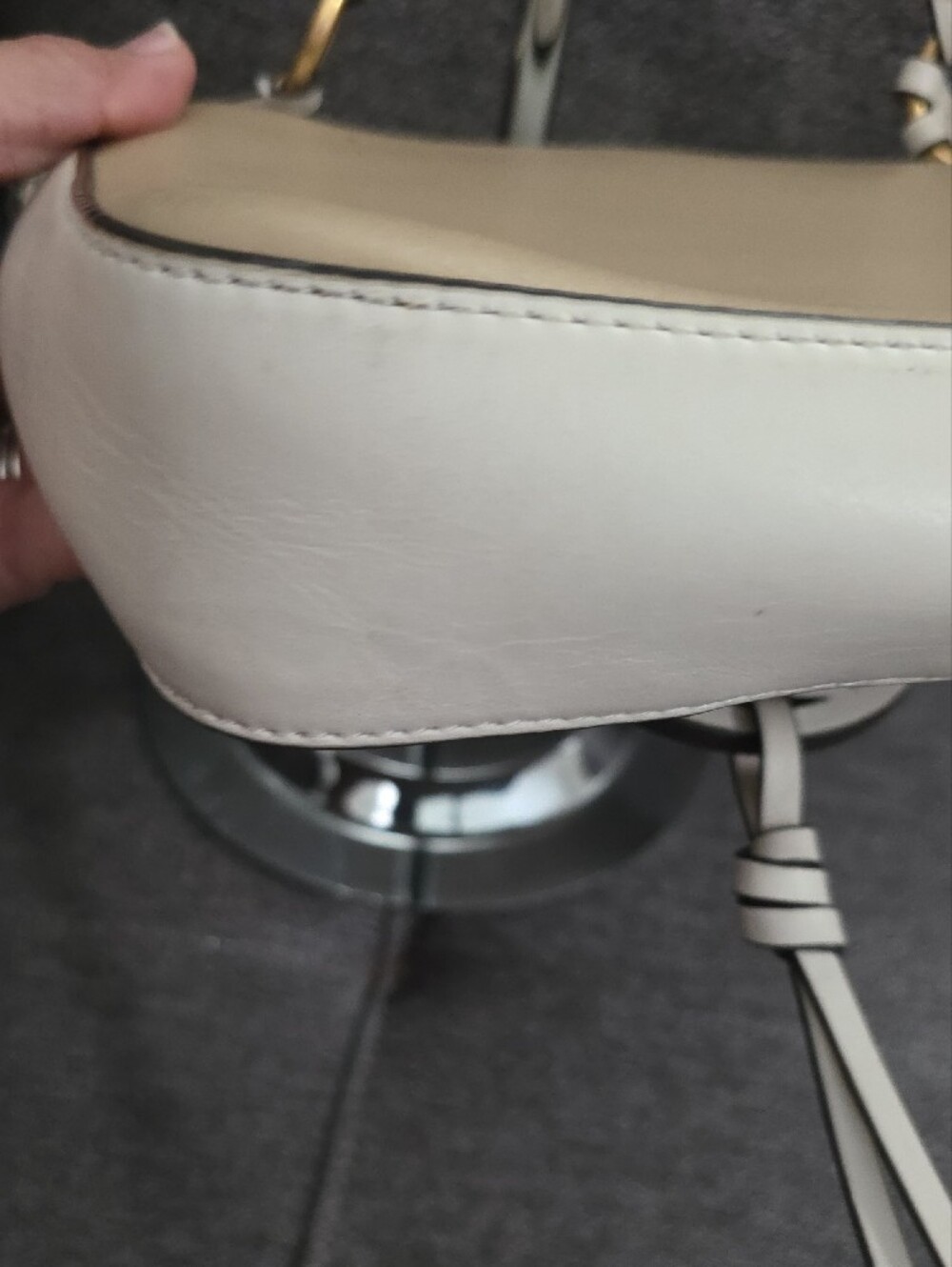 Tory Burch Cream Crossbody with Multicolor Diagonal Stripes - Picture 9 of 16